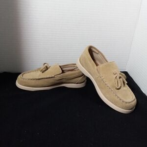 🔥Kids Zara Toddlers Beige Suede Loafers Moccasins Boys Size 27. 10.5 Toddlers